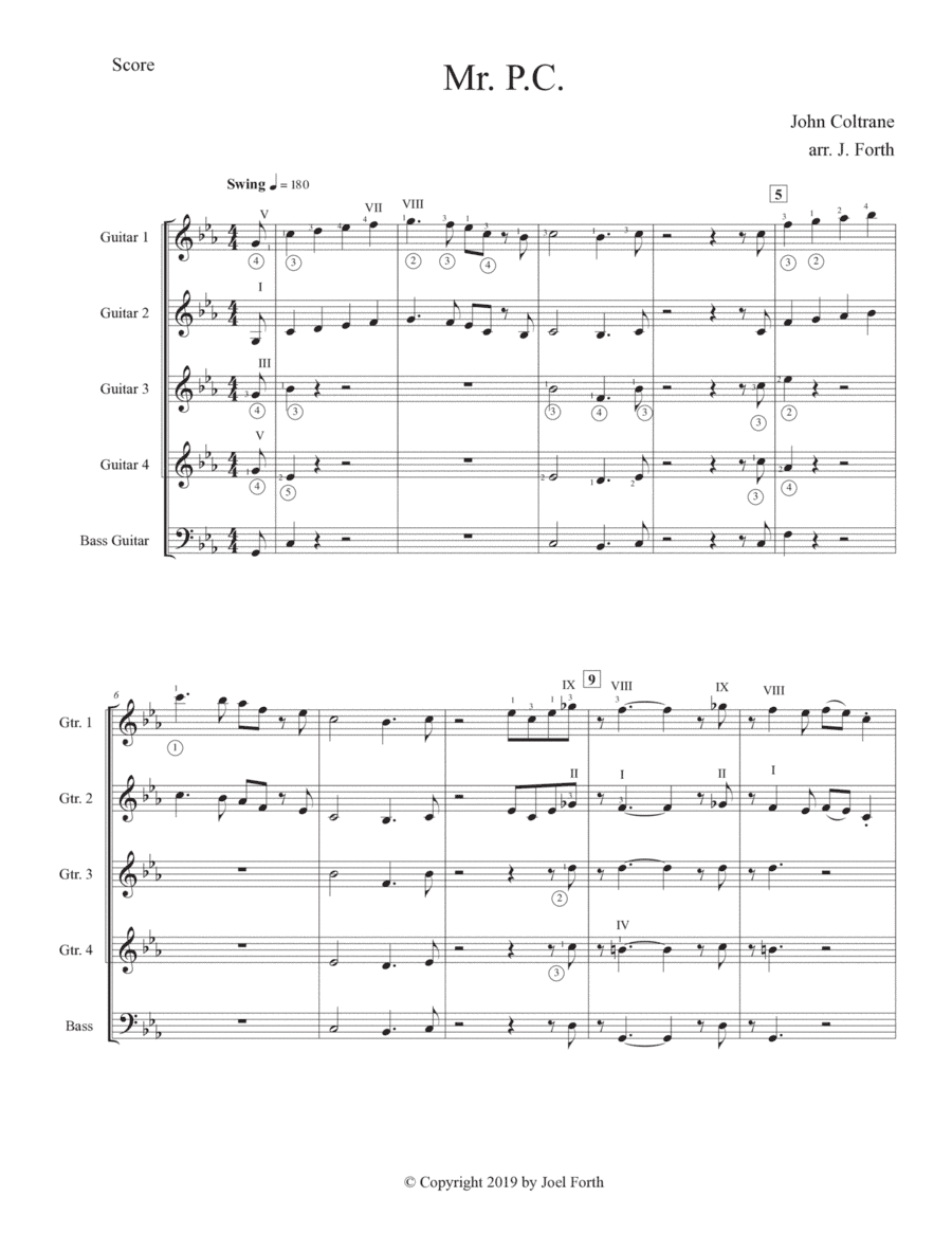 Mr. P.c. (arr. Joel Forth)