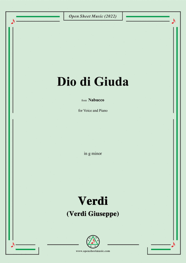 Verdi-Dio di Giuda,in g minor,from Nabucco (arr. Open Cloud)