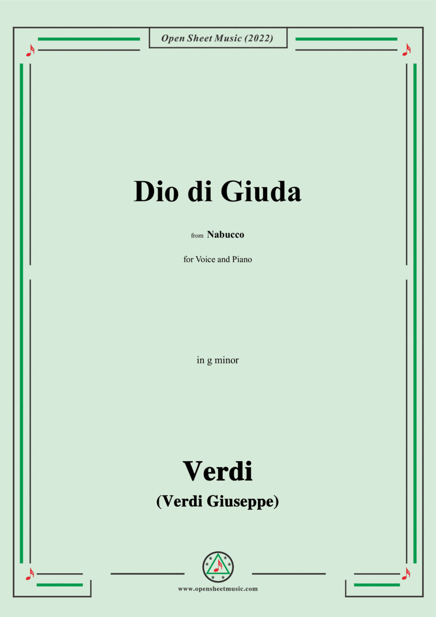 Verdi-Dio di Giuda,in g minor,from Nabucco (arr. Open Cloud)
