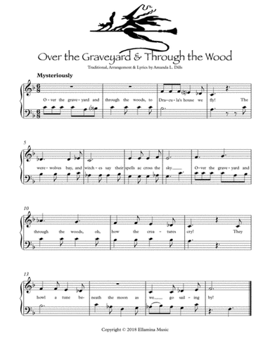 Over the Graveyard and Through the Wood (Halloween arrangement for Easy Piano) (arr. Amanda Dills)