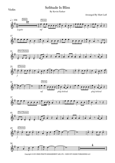 Solitude Is Bliss (arr. Matt Luff)