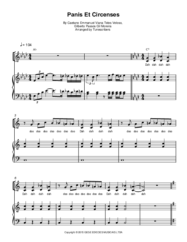 Panis Et Circenses (arr. Tunescribers)