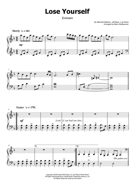 Lose Yourself (arr. Mario Stallbaumer)