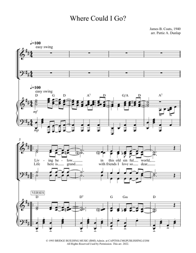 Where Could I Go (arr. Pattie A. Dunlap)