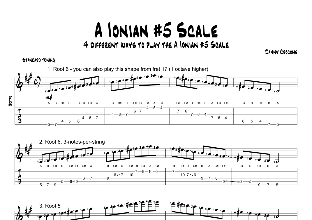 A Ionian #5 Scale (4 Ways to Play)