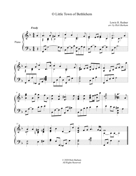 O Little Town of Bethlehem (arr. Rick Barham)