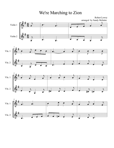 We're Marching to Zion (arr. Sandy McIntire)