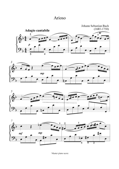 Bach - Arioso (Easy piano arrangement) (arr. MPS)