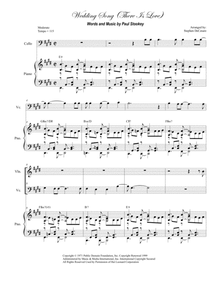 Wedding Song (There Is Love) (arr. Stephen DeCesare)