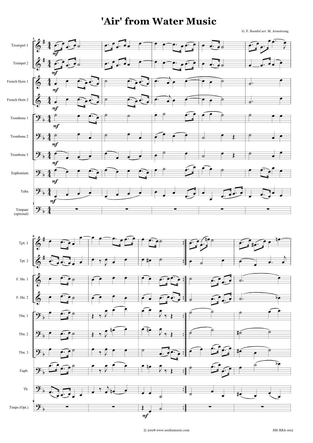 'Air' from Water Music (arr. Mark Armstrong)