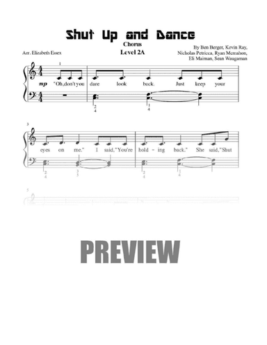 Shut Up And Dance (arr. Elizabeth Essex)
