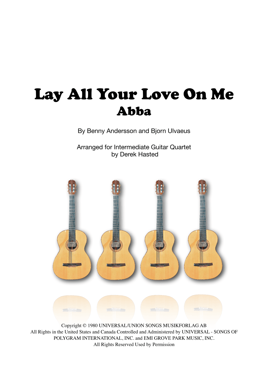 Lay All Your Love On Me (arr. Derek Hasted)
