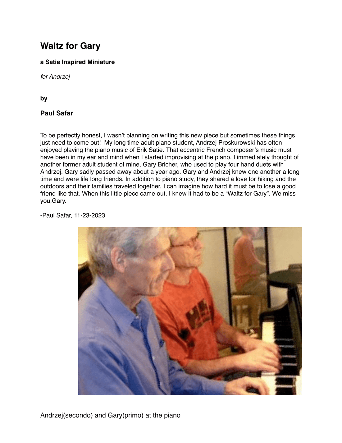 Waltz for Gary