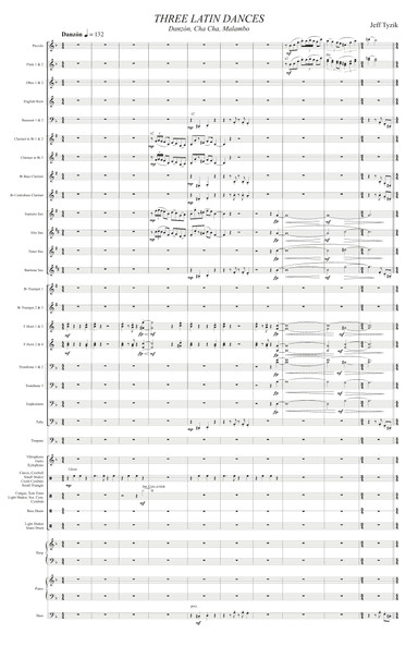 Three Latin Dances - Score Only