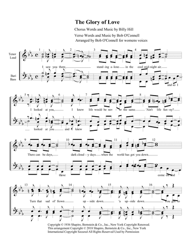 The Glory Of Love (arr. Bob O'Connell)