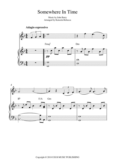 Somewhere In Time (arr. Kaiserin Rebecca)