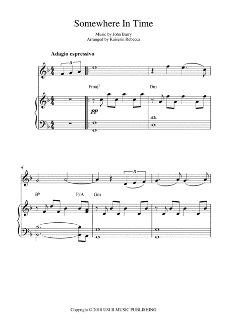Somewhere In Time (arr. Kaiserin Rebecca)