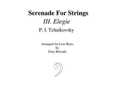 Elegie (Mvt. III) from Serenade For Strings (arr. Gary Bricault)