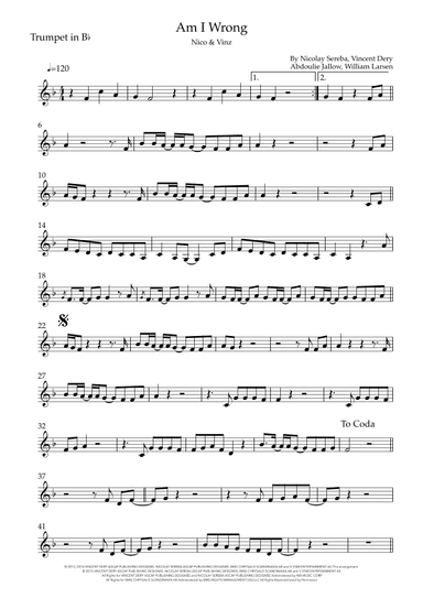 Am I Wrong (arr. Sales)