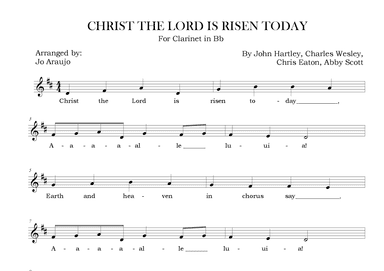CHRIST THE LORD IS RISEN TODAY (arr. Jo Araujo)