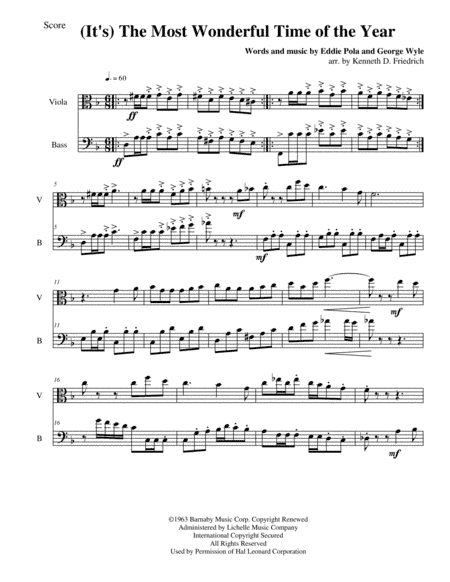 The Most Wonderful Time Of The Year (arr. Kenneth D. Friedrich)