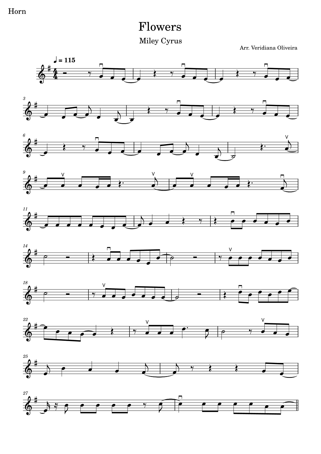 Flowers (arr. Veridiana Oliveira)