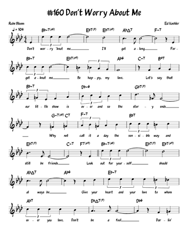 Don't Worry About Me (arr. John Fries)
