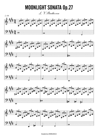 Ludwig Van Beethoven - Moonlight Sonata Opus 27 Nº 2 (arr. Academia Unimusica)