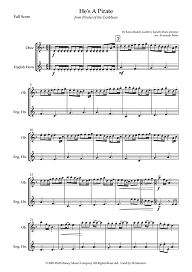 He's A Pirate (arr. Fernando Britto)