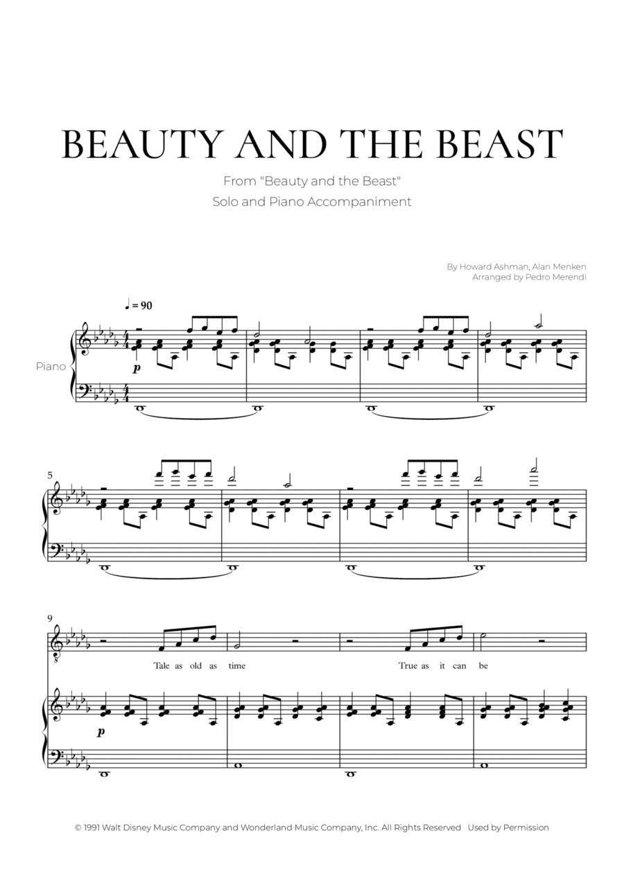 Beauty And The Beast (arr. Pedro Merendi)