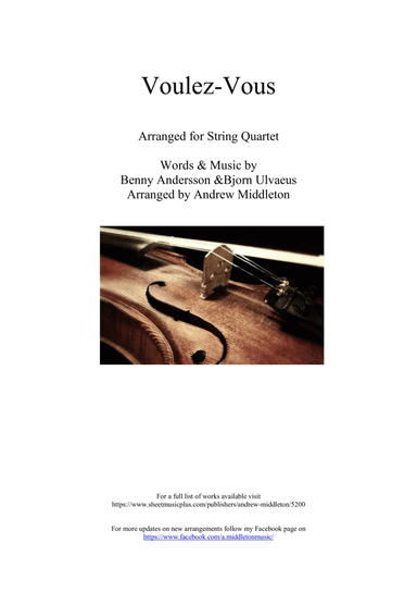 Voulez-vous (arr. Andrew Middleton)