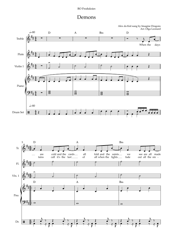 Demons (arr. Olga Leonard)