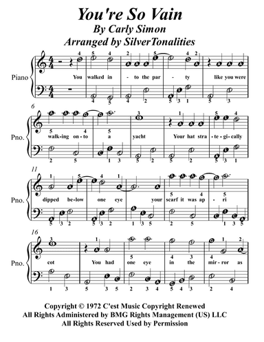 You're So Vain (arr. SilverTonalities)