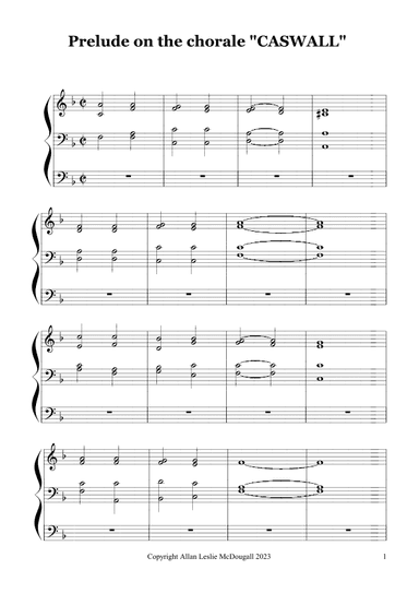Prelude on the chorale CASWALL