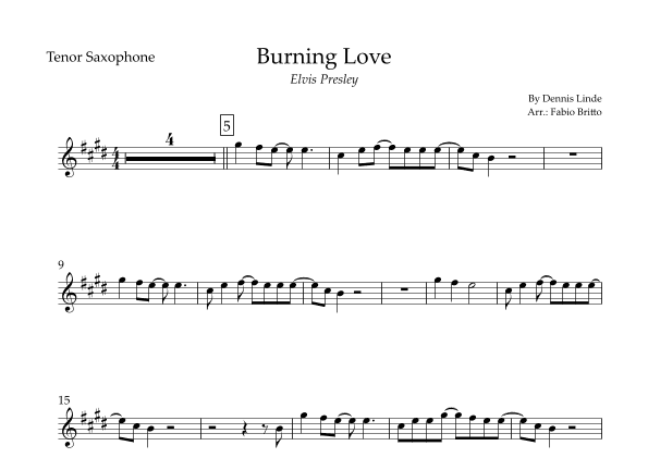 Burning Love (arr. Fabio Britto)