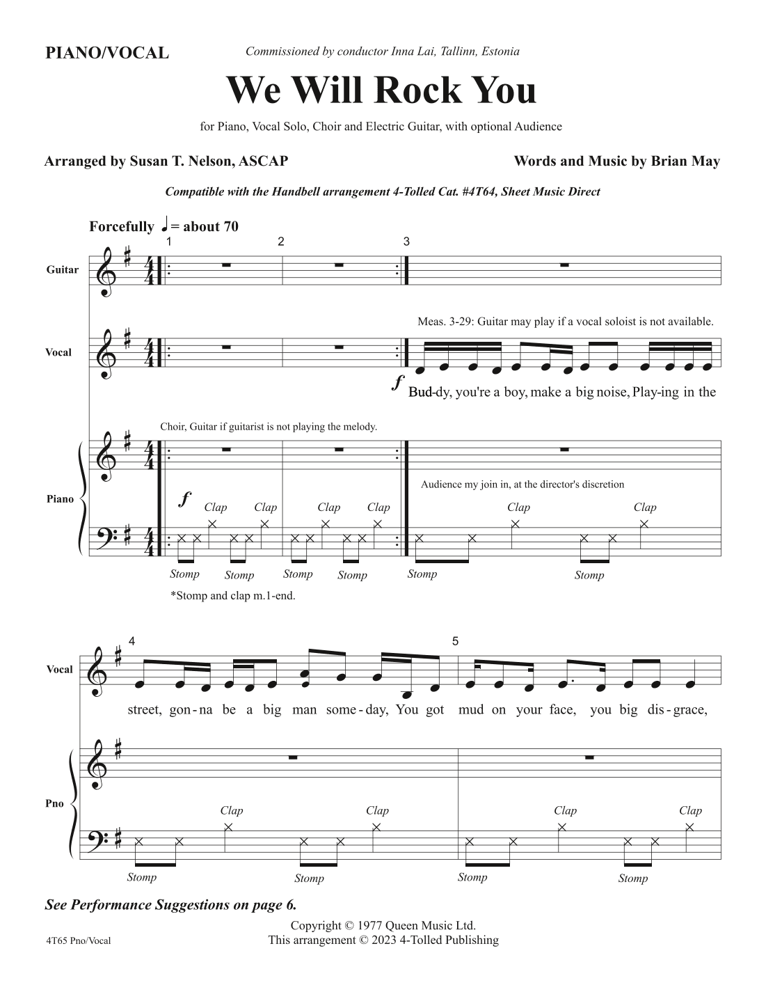 We Will Rock You (arr. Susan T. Nelson)