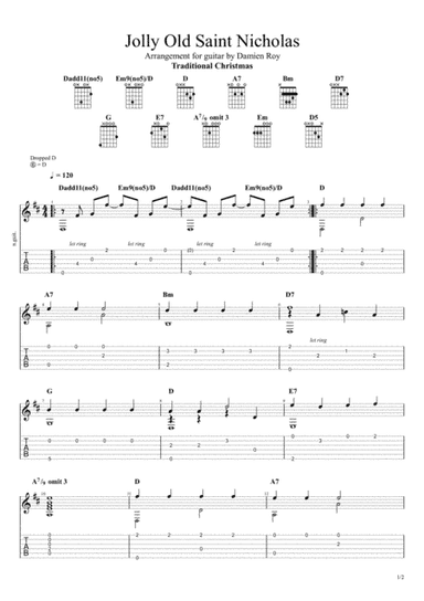Jolly Old Saint Nicholas (arr. Damien Roy)