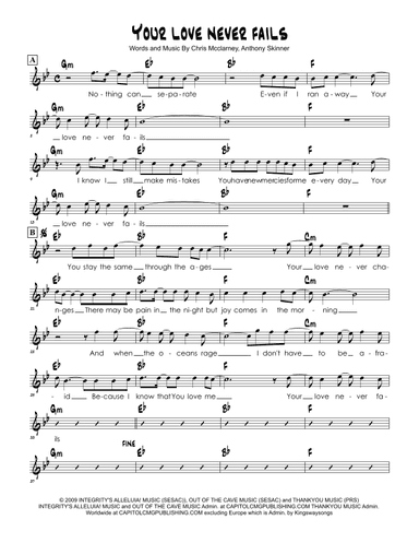Your Love Never Fails (arr. Brian Kim)