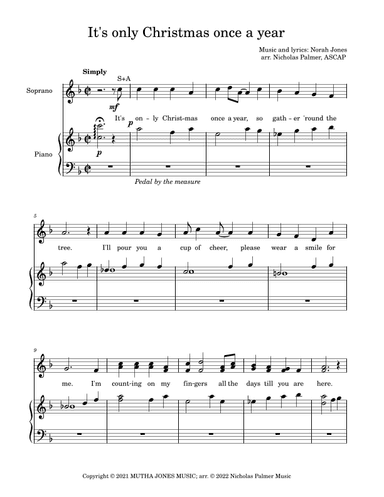 It's Only Christmas Once A Year (arr. Nicholas Palmer)