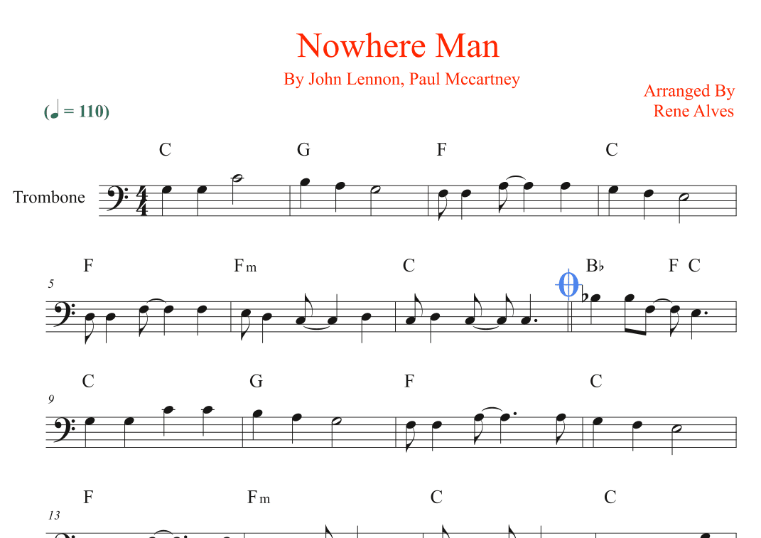 Nowhere Man (arr. Rene Alves)