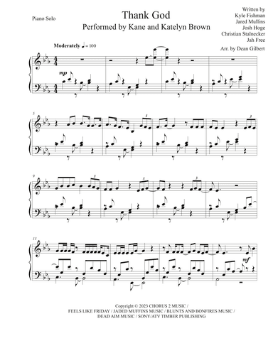 Thank God (arr. Dean Gilbert)