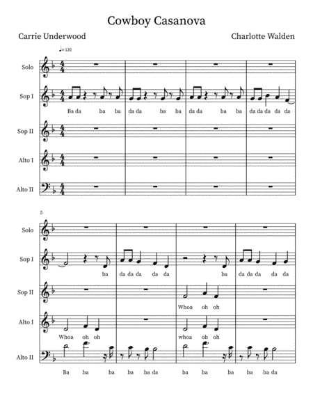 Cowboy Casanova (arr. Charlotte Walden)