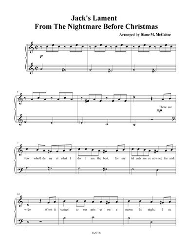 Jack's Lament (arr. Arranged by Diane M. McGahee)