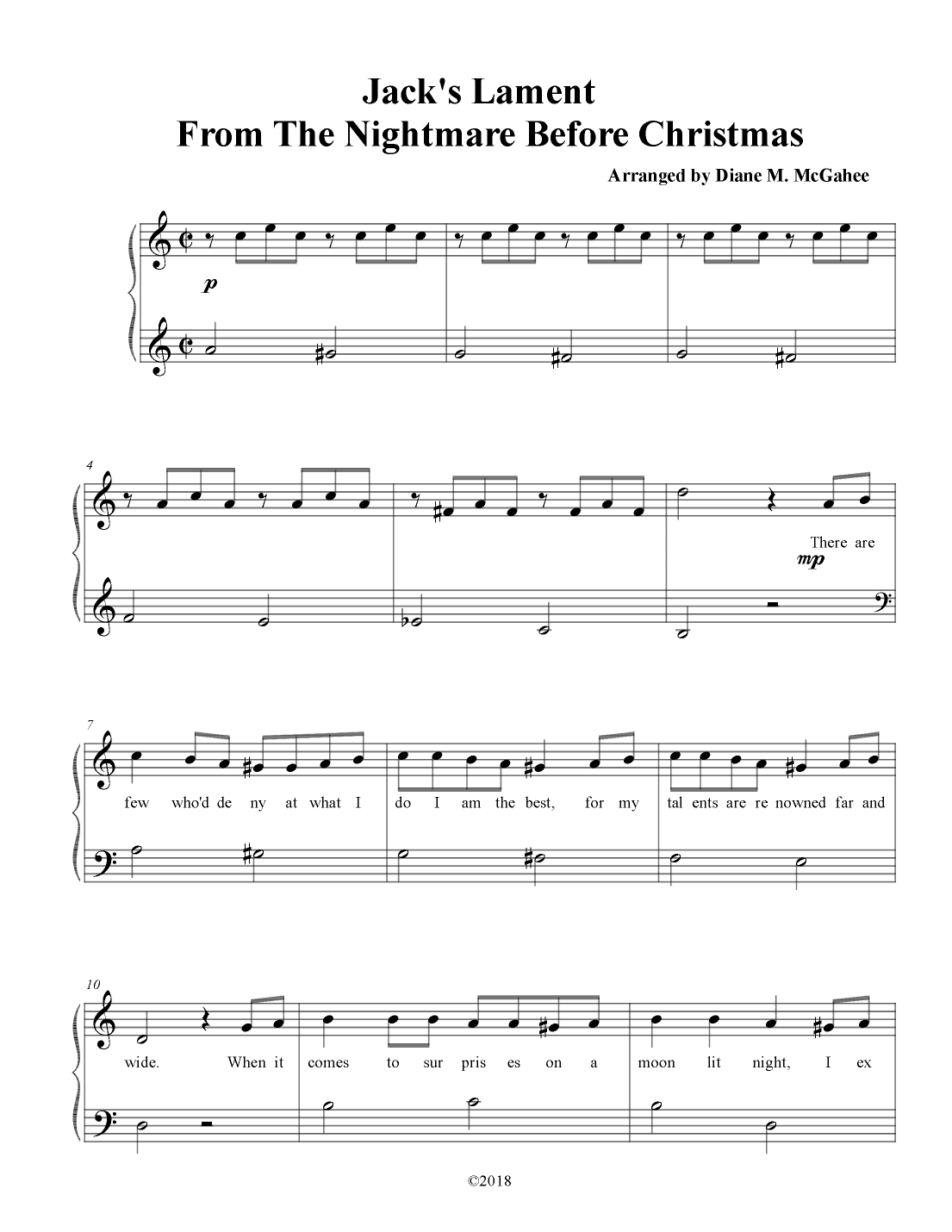 Jack's Lament (arr. Arranged by Diane M. McGahee)
