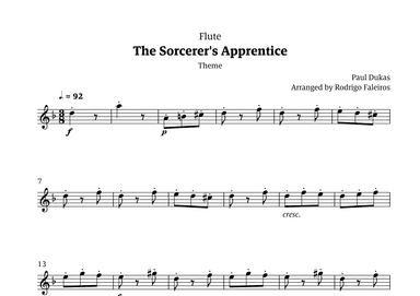 The Sorcerer's Apprentice theme (arr. Rodrigo Faleiros)