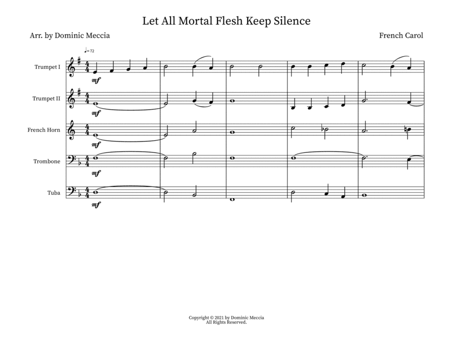 Let All Mortal Flesh Keep Silence (arr. Dominic Meccia)