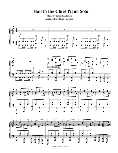 Hail to the Chief Solo Piano (arr. Brian Lockard)