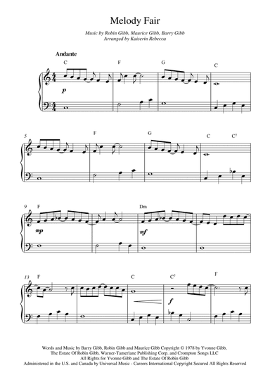 Melody Fair (arr. Kaiserin Rebecca)