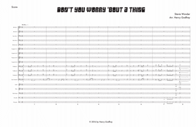Don't You Worry 'bout A Thing (arr. Henry Godfrey)