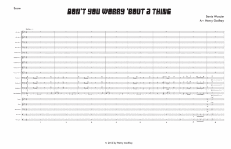 Don't You Worry 'bout A Thing (arr. Henry Godfrey)
